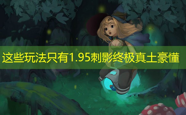 这些玩法只有1.95刺影终极真土豪懂