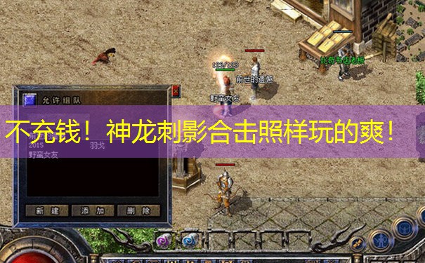不充钱！神龙刺影合击照样玩的爽！