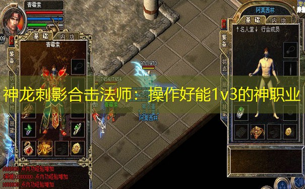 神龙刺影合击法师：操作好能1v3的神职业