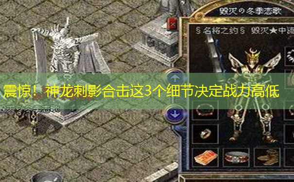 震惊！神龙刺影合击这3个细节决定战力高低