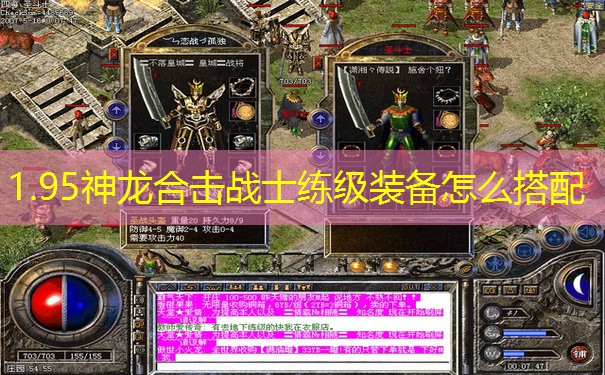 1.95神龙合击战士练级装备怎么搭配 1.95神龙合击战士练级装备怎么搭配